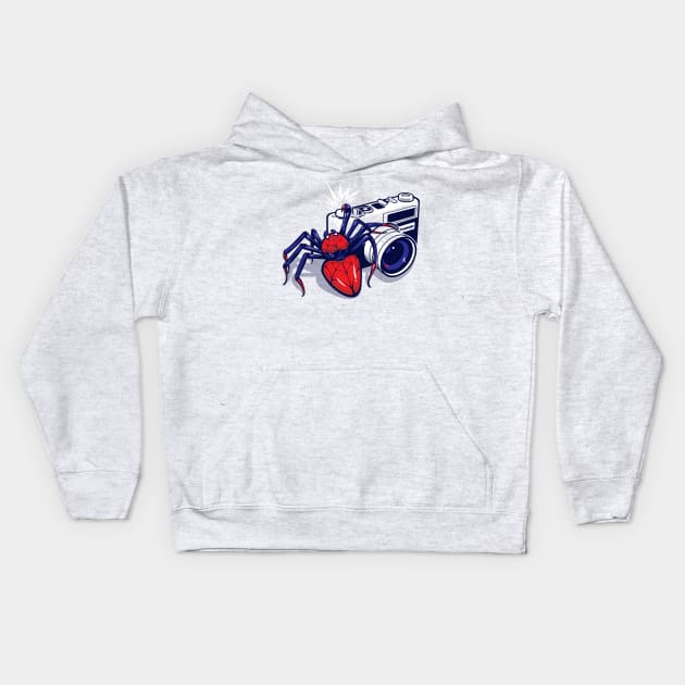 Spider Shot Kids Hoodie by dracoimagem